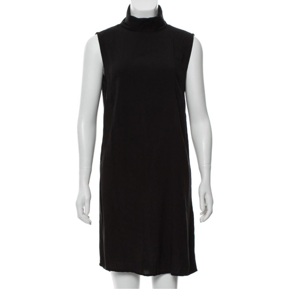 Jesse Kamm Open V-Back Mock Neck Black Dress XS | Collector’s Piece